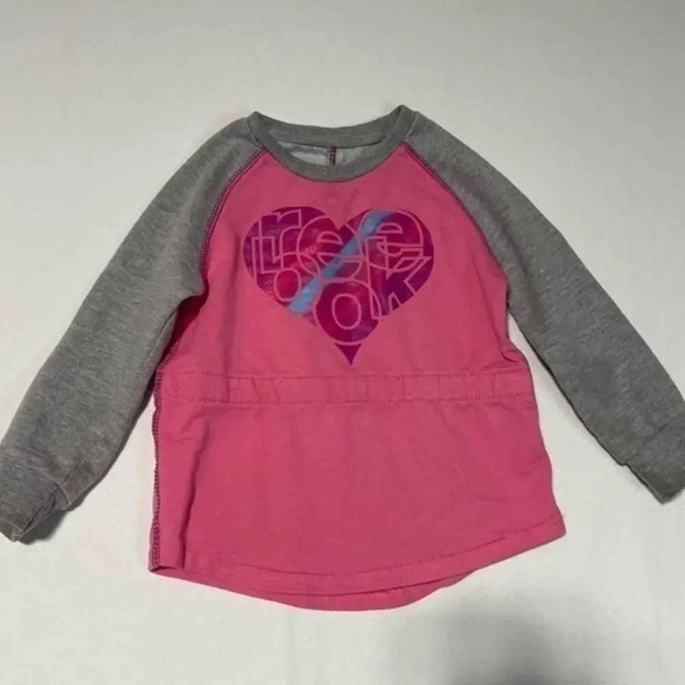 Reebok Pink Sweatshirt Top Girls Size 2T long sleeve